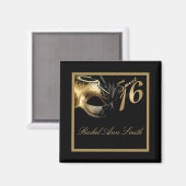 {TBA} 2"x2" Sweet 16 Gold Fevor Magnet (Vorderseite/Rückseite)