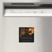 {TBA} 2"x2" Sweet 16 Orange Gefallen Magnet (In Situ (Geschirrspüler))