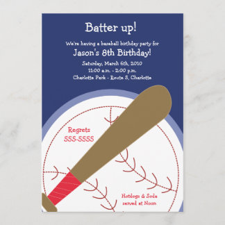 {TBA} BASEBALL Batter Up Birthday Einladung