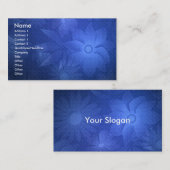 - TBA - Blauer BlumenDeko Visitenkarte (Vorne/Hinten)