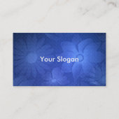 - TBA - Blauer BlumenDeko Visitenkarte (Rückseite)