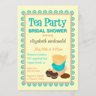 TBA - Brautparty Tea Party Einladung