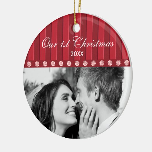 {TBA} Candy & Stripes Unser erstes Weihnachtsgesch Keramikornament (Links)