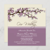 {TBA} Cherry Blossom Wedding Invitation (lilac) Einladung (Vorne/Hinten)