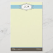 {TBA} Chic Deko Baby Blue Customized Stationery Briefpapier (Vorderseite)