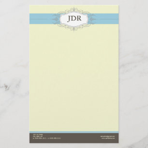 {TBA} Chic Deko Baby Blue Customized Stationery Briefpapier