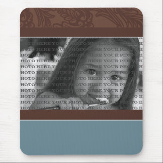 {TBA} Classy Chic Floral FOTO Template (aquamarin) Mousepad