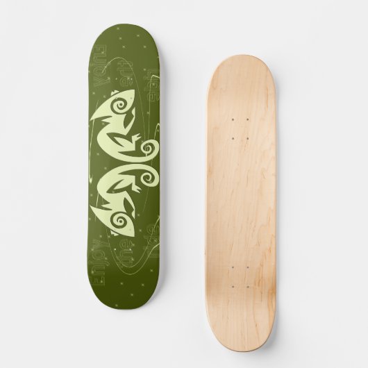 {TBA} Doppelte Eidechse genießen das Skateboard (Vorderseite)