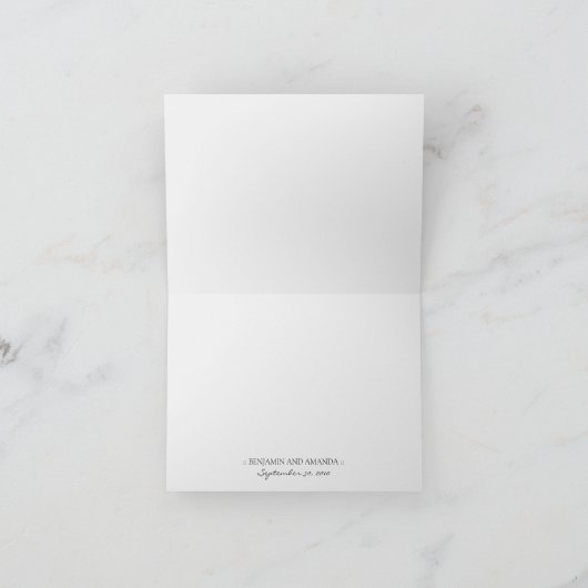 {TBA} Einfach eleganter, maßgeschneiderter Dank (M Dankeskarte (Innenseite)