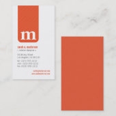 {TBA} Einfache Monogramm-Designer Visitenkarte (Vorne/Hinten)