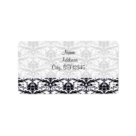 - TBA - Elegant Damask Adressaufkleber (Vorne)