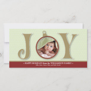 {TBA} Holiday Joy Benutzerdefinierte Familien-Foto Feiertagskarte