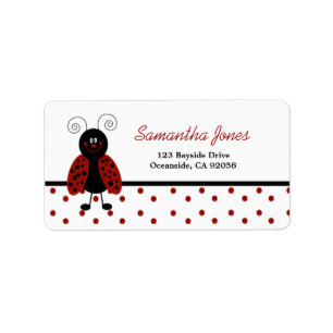 {TBA} LoveBug schwarzer dot- addressaufkleber Adressaufkleber