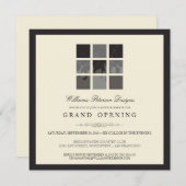 {TBA} Modern Blocks Grand Opening Invite (schwarz) Einladung (Vorne/Hinten)