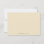 {TBA} Orange/Black Modern Floral RSVP Card Karte (Rückseite)