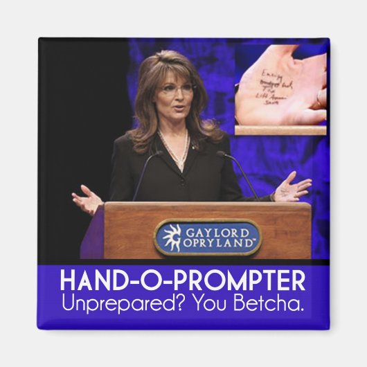{TBA} Palins Teleprompter: Der Hand-o-Prompter Magnet (Vorne)