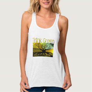 TBA PREISTRÄGER! Grüne Wurzeln denken Tank Top