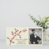 {TBA} Rot/Elfenbeinkrebserbse Save the Date (Stehend Vorderseite)