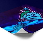 - TBA - Schmetterling in Blue Light Poster (Ecke)