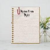 TBA & TOP 10! Memo aus der Mike...oder? Briefpapie (Stehend Vorderseite)
