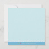 {TBA} Wertvoller Gingham (blau) Geburtsankündigung Ankündigung (Rückseite)