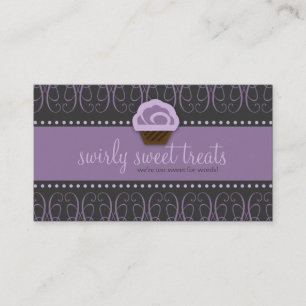 TBA WINNER-SWIRLY SÜSSES Lila Visitenkarte