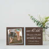 {TBA} Wirbel-Q Brown/Baby Blue Save the Date (Stehend Vorderseite)