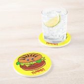 -TBA-Yummy Hamburger Getränkeuntersetzer (Seite)