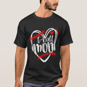 Tball MAMA T ball Girls T - ball Herz T-Shirt