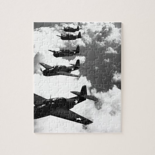 TBF (Rächer) Fliegen im formation_War Bild Puzzle (Vertikal)