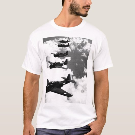 TBF (Rächer) Fliegen im formation_War Bild T-Shirt (Vorderseite)