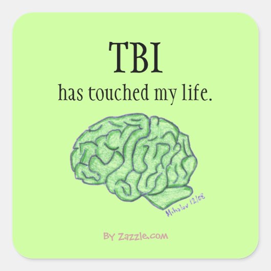 TBI-Aufkleber Quadratischer Aufkleber (Vorderseite)