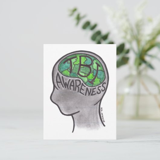 TBI-Bewusstsein Postkarte (Stehend Vorderseite)