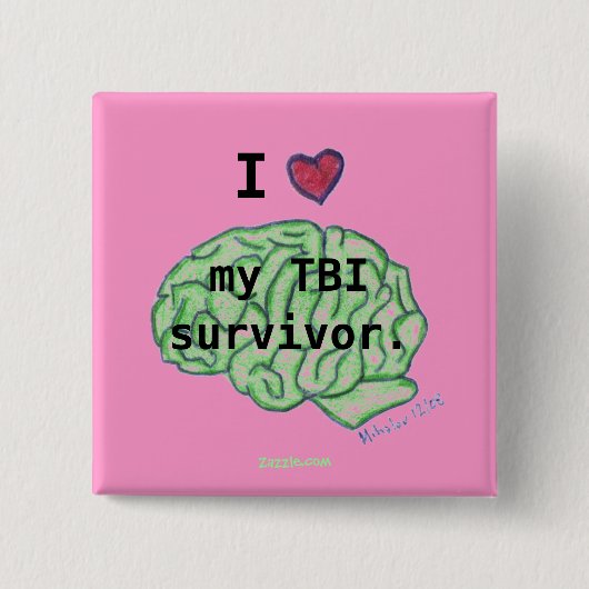 TBI Bewusstseinsknopf Button (Vorderseite)