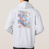 Tbilisi Georgia City Map Hoodie (Rückseite)