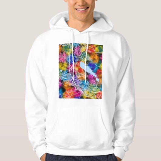 Tbilisi Georgia City Map Hoodie (Vorderseite)