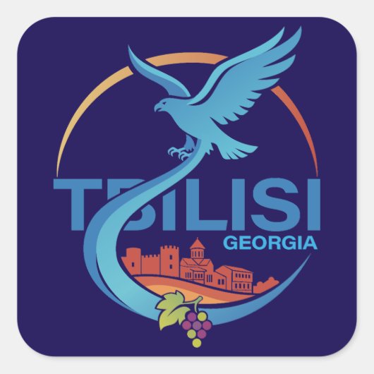 Tbilisi Georgia Eastern Europe Quadratischer Aufkleber (Vorderseite)