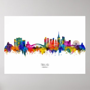 Tbilisi Georgia Skyline Poster