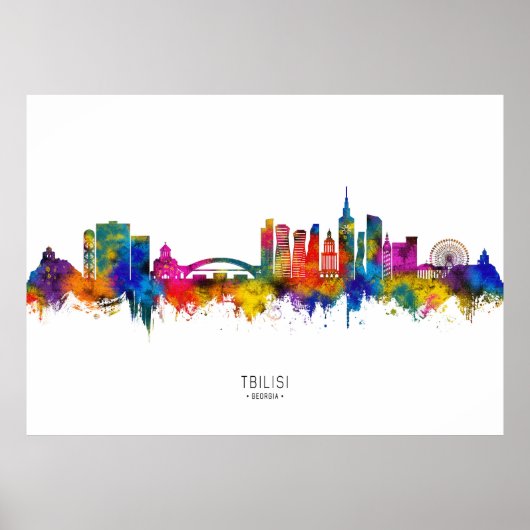 Tbilisi Georgia Skyline Poster (Vorne)