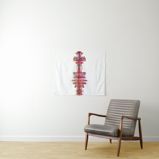 Tbilisi Georgia Skyline Wandteppich (Beispiel (Horizontal))