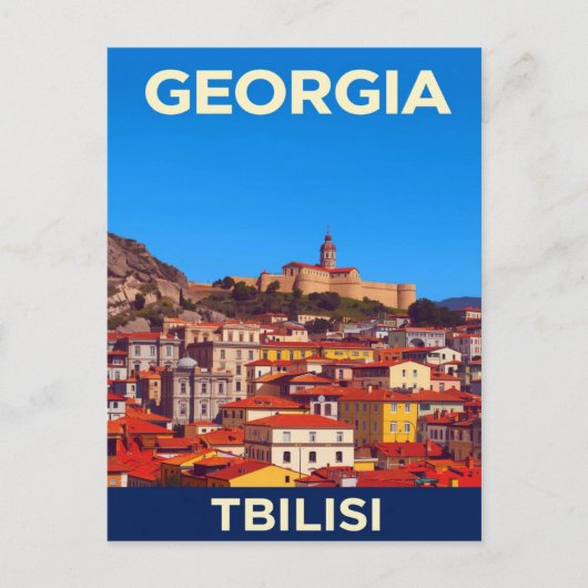 Tbilisi Georgien Narikala Festung Postkarte (Vorderseite)