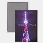 Tbilisi Georgien - Tbilisi Fernsehturm Magnet (Vorderseite/Rückseite)