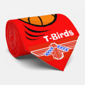 TBird- RED2, Basketball2, T-Vögel Krawatte (Gerollt)
