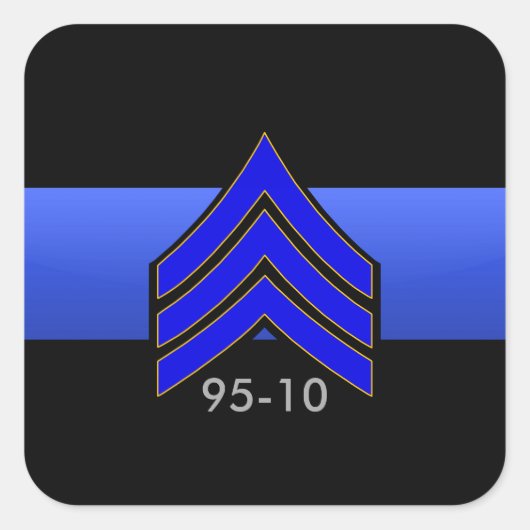 TBL Sgt STRIPES 95-10 Custom Order Quadratischer Aufkleber (Vorderseite)