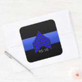 TBL Sgt STRIPES 95-10 Custom Order Quadratischer Aufkleber (Umschlag)