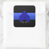 TBL Sgt STRIPES 95-10 Custom Order Quadratischer Aufkleber (Tasche)