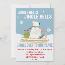 TBO-, laden Party polaren Bären Klingel-Bell ein Einladung