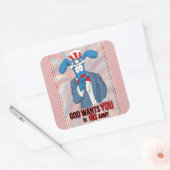 Tbone God will DIR in seinen Army-Aufklebern Quadratischer Aufkleber (Umschlag)