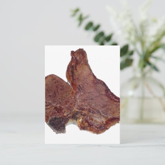 TBone Steak Postkarte (Stehend Vorderseite)