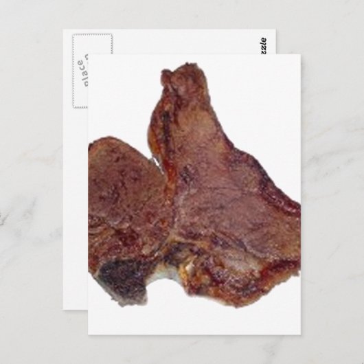 TBone Steak Postkarte (Vorne/Hinten)